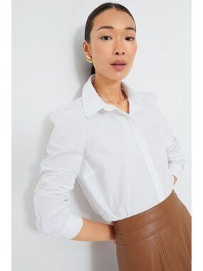 Tuckernuck Penelope White Shirt NWT Size L | Classic Button Down | Wardrobe Stap